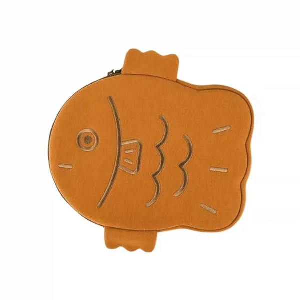 Surfplatta förvaringsväska Söt Taiyaki Utseende Surfplatta Ärmväska Stötdämpande Mjuk Bomull Surfplatta Ärmfodral för 11 tum