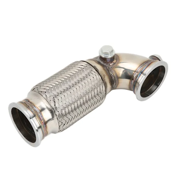 2,5 tums V-band till V-band Downpipe 90 grader med flexibla bälgar Rostfritt stål Modifikation
