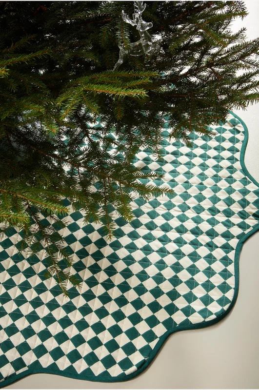 Jotex - Rond Katoenen Tapijt ø 125 Cm Beige/groen Beige/groen - LYRA - Koop Katoenen vloerkleed bij Jotex