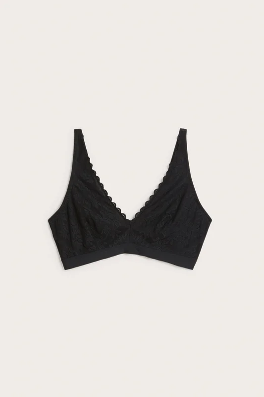Kappahl | Spets-bralette Svart L | Dam