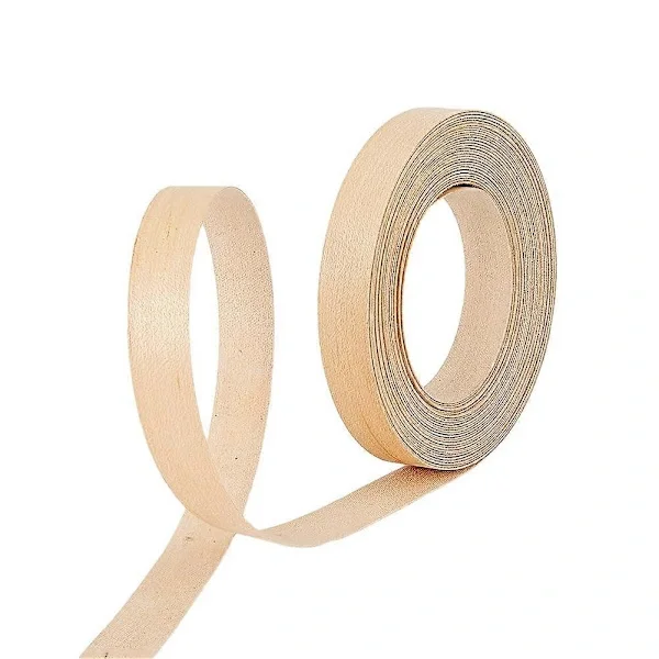 9,75 m rulle träfanér kantband förlimmat Navajo White plywood kantband flexibelt träband långa tunna äkta träfanérremsor för skåp möbler