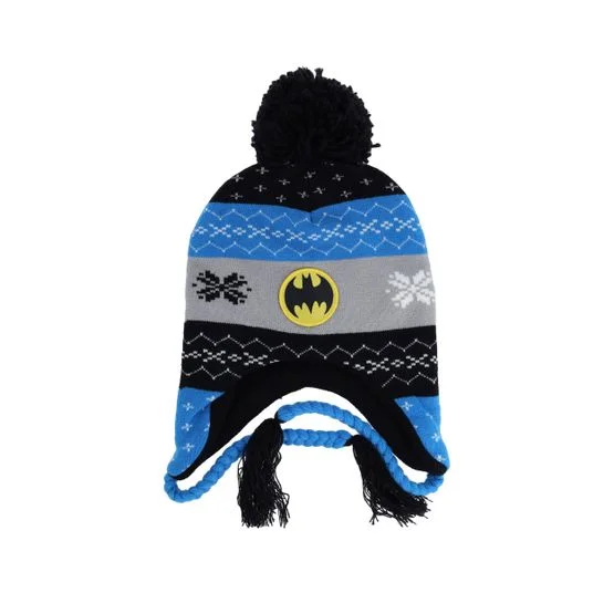 Difuzed - Ble pom Beanie - Batman Sherpa Beanie Black/Grey/Blue Pom @ Hatstore