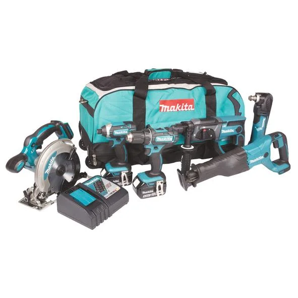 Makita DLX6038T Verktygspaket med batteri och laddare, Maskiner & elverktyg