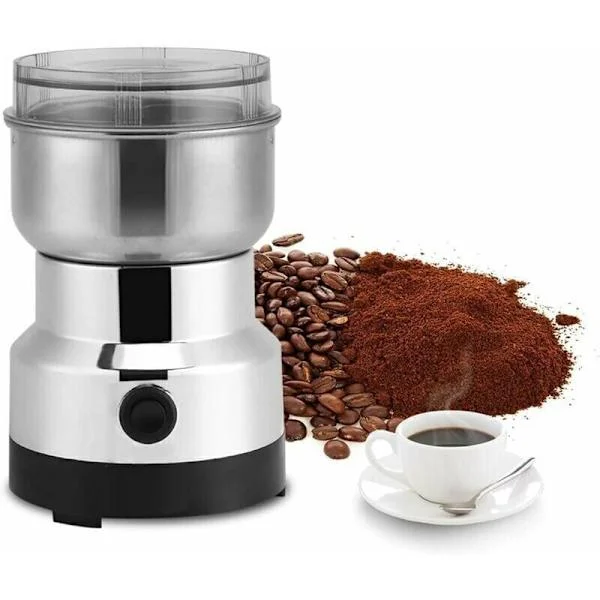 Elektrisk kaffekværn til nødder og korn, fødevarekværn i rustfrit stål, kaffekværn og elektrisk mixer til kaffebønner, hørfrø osv.