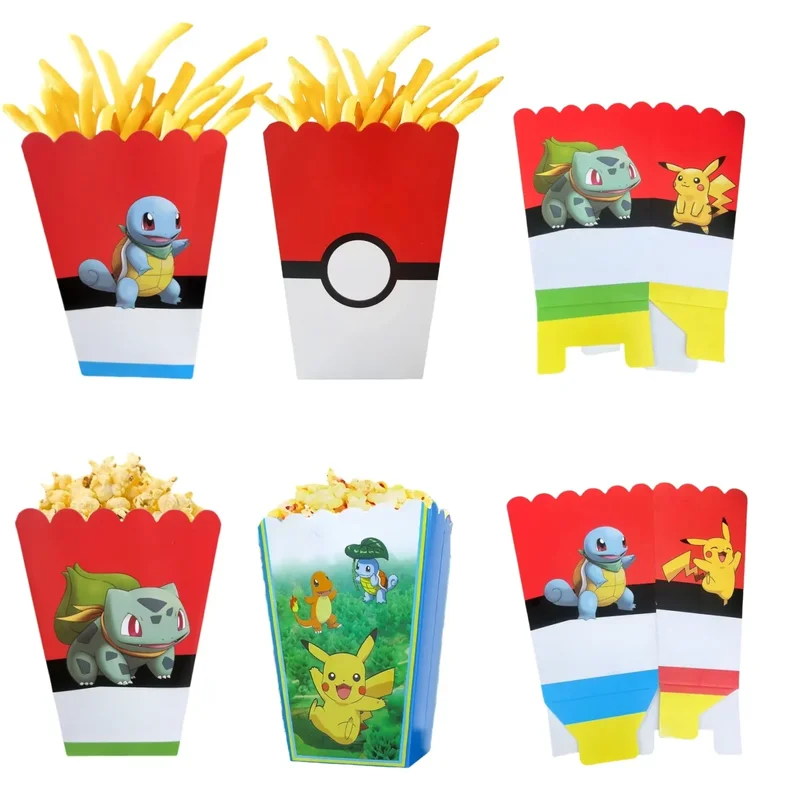 AliExpress - Pokemon Kraft Popcorn Box Geburtstag Party Dekorationen Papier Geschenk Box Pikachu Party Mais Box Baby Dusche Kinder Geschenke Party 