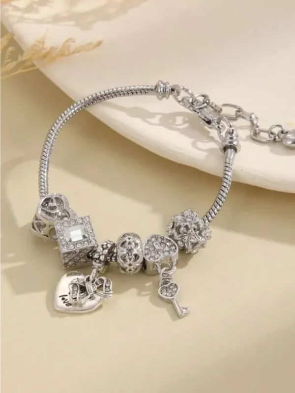 AliExpress - 1pc Damenmode Multi Element Perlen Liebe Pfanne Familie Armband Schmuck Accessoires tägliche Dressing Party Urlaub Geschenk-005