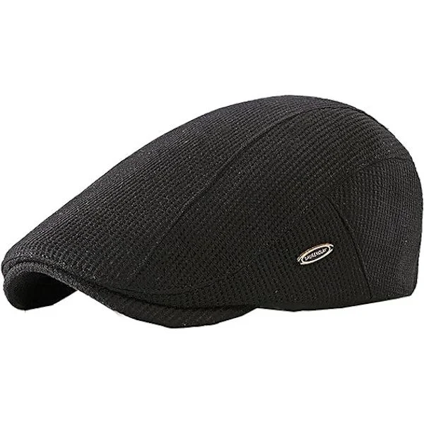 Basker herr justerbar fedora vintage irländsk platt topphatt nyhetspojkar keps murgröna hatt höst och vinter