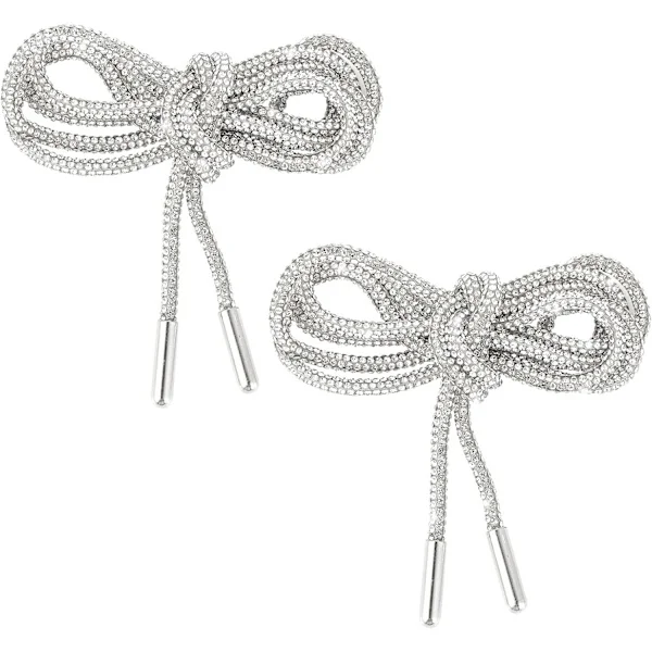 1 Par Rhinestone Sko-lisser, Utskiftbare Glitter Sko-snører med Diamanter for Sneakers, Løpesko, Hetter, Hatter, Klær