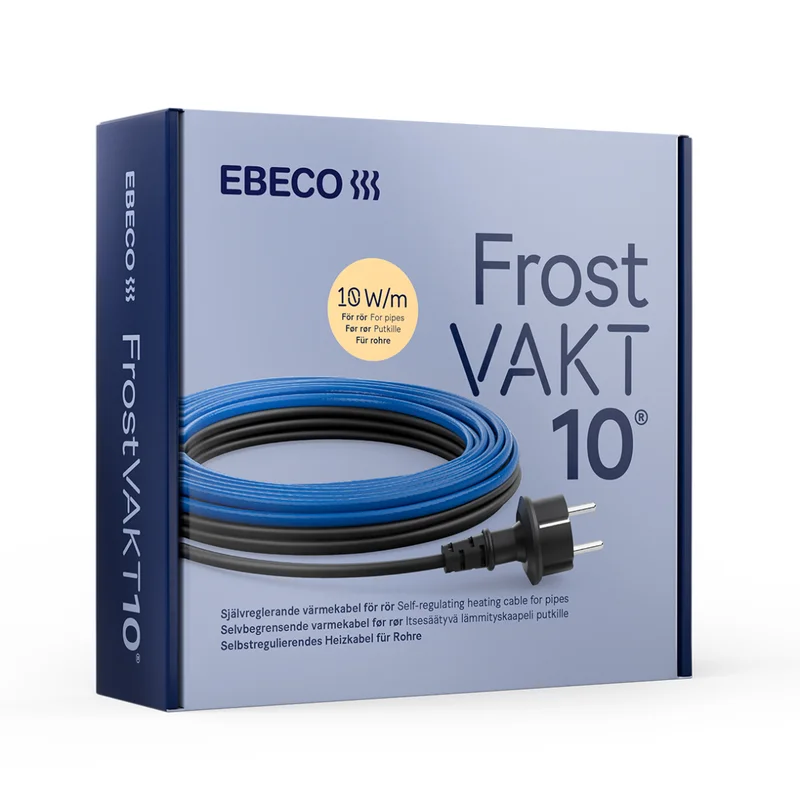 Ebeco Frostvakt 10 Lämpökaapeli 10-20 W/m, itsesäätyvä, pistoke 2 m, 20 W, Lämmitys