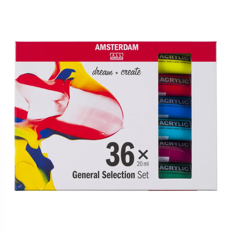 Amsterdam Akryylivärit Standard setti 36 x 20 ml