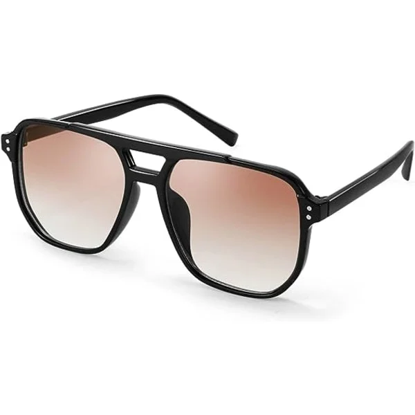 IC Retro Kvadratiske Aviator Solbriller Kvinner Menn 70-tallet Vintage Trendy Plastramme Solbriller