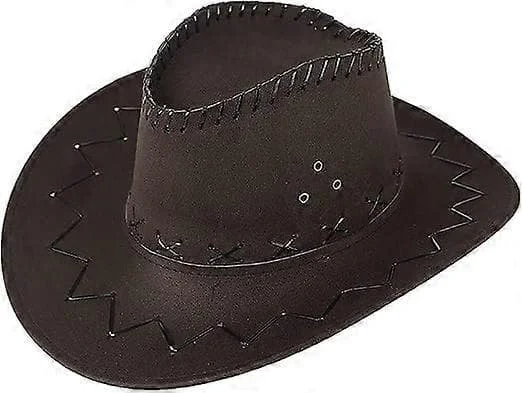 Hatt Keps Gräsmark Unisex Solhat Mongolsk Cowboy Voksen Baseball Kasketter Hat til Kvinder Læder Outback Hat (Mørk Kaffe)