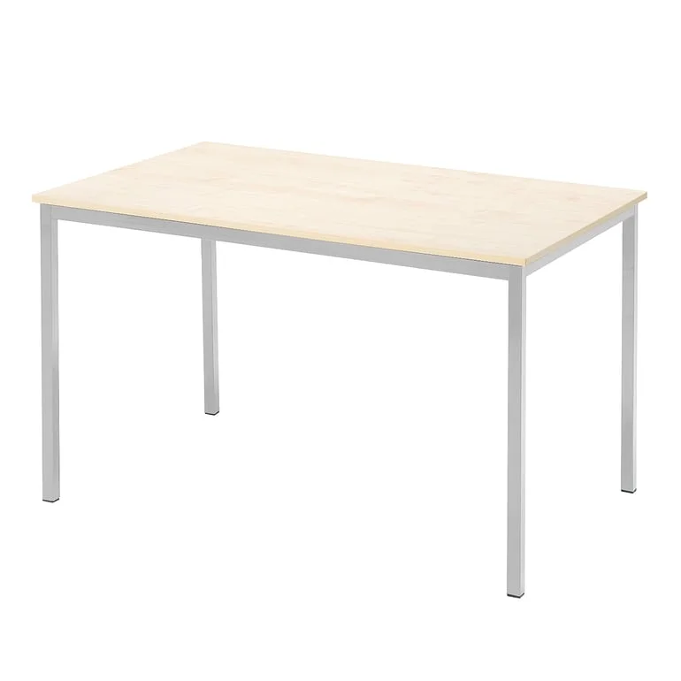 Kantinebord JAMIE, L1200 B800 H735 mm, bjørk laminat, grå