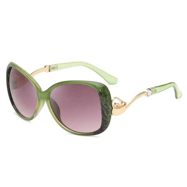 Vintage Cat's Eye Solbriller til kvinder 100% UV-beskyttelse Klassisk Retro Designer Style, Grøn