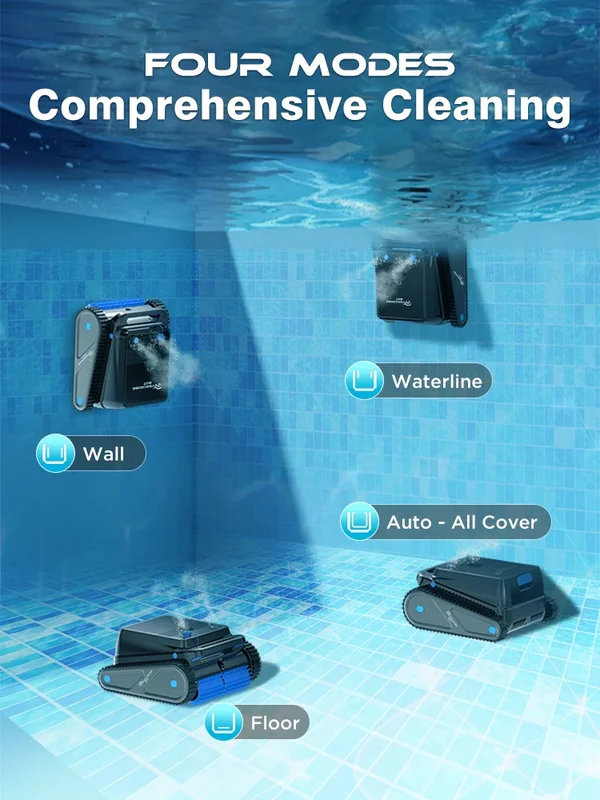 AliExpress - EVERCROSS BOT U8 Poolroboter Boden und Wand, 120 Min Akkulaufzeit, 200m² Reinigungsfläche, Intelligenter Navigation