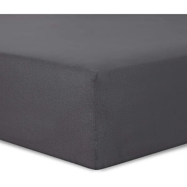 Tilpasset laken 150 x 200 cm - Farger: Antrasitt - Bomull: 57 tråder - 4 elastiske hjørner