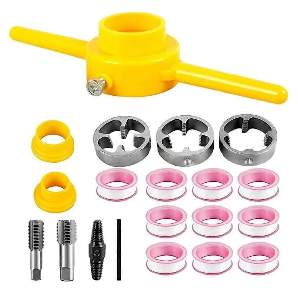 PVC Threading Tool, Pipe Threader Plumbing Tool Kit[CO]