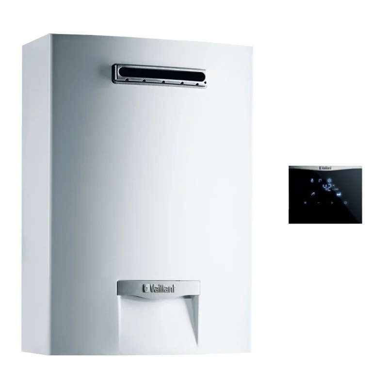 Scaldabagno istantaneo a gas Vaillant OutsideMAG tipo A elettronico 128/1-5 RT camera stagna per esterni 12 l/min metano