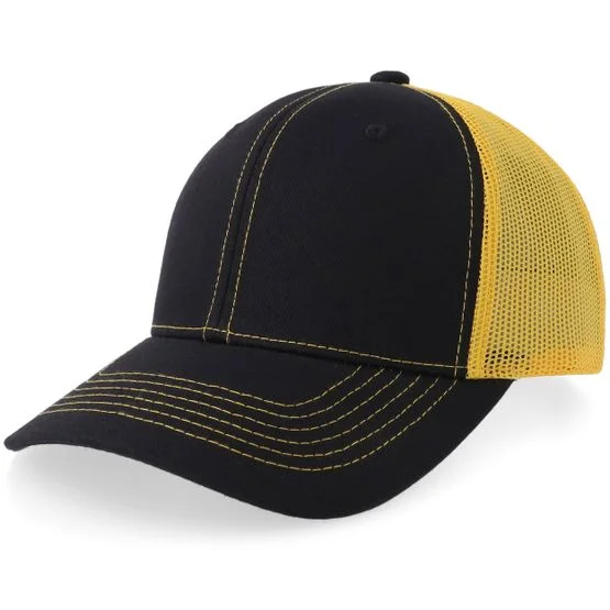 Equip - Black trucker Czapka Z Daszkiem - Black/Gold Trucker @ Hatstore
