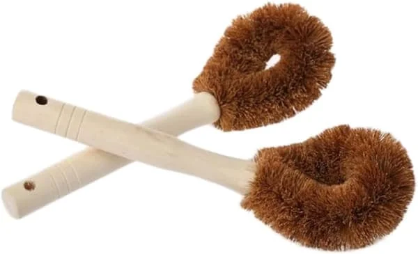 Træbørste Naturlig kokosfiber børstehoved Træhåndtag Ren