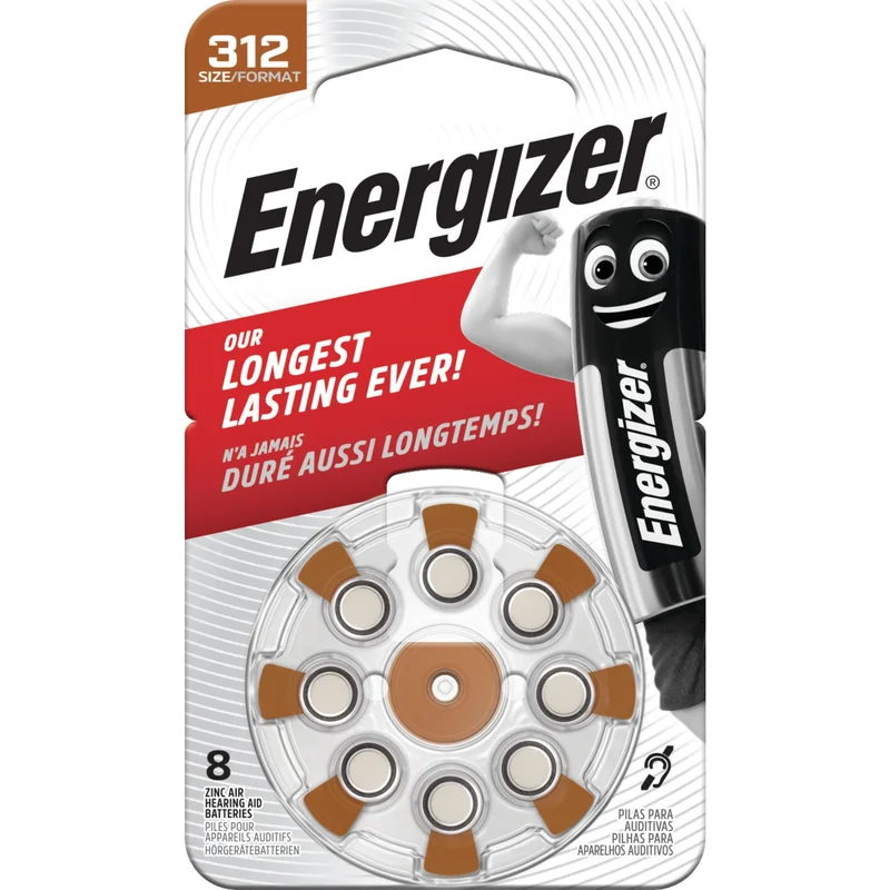Energizer Hearing Aid Høreapparatbatteri 312, 1,4 V 312, Elfordeling & strømforsyning