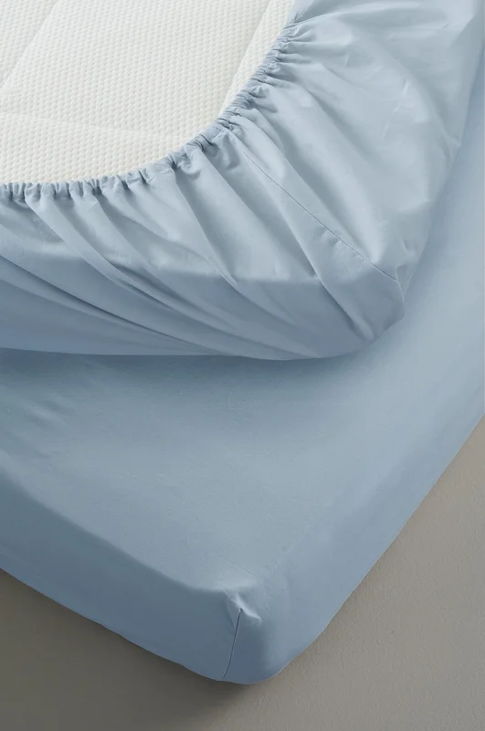 Jotex - Percale Mini Dra-på-lakan - Ekologisk Dimblå ZACK - Köp Lakan hos Jotex