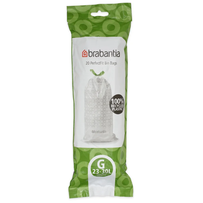 Brabantia PerfectFit avfallspåsar G 23–30 liter, 20-pack | Fler produkter > Städning & Diskning > Avfallspåsar | Bagaren och Kocken