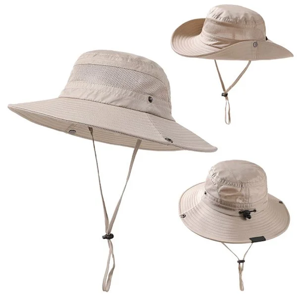 Dam solhatt utomhus sommar vandringshatt damskydd keps, hopfällbar Army Green 56-60cm
