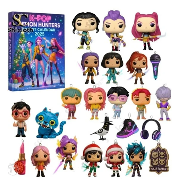 Kpop Demon Hunters Julekalender Julekalender Overraskelsesgave til julepynt og gave, Julekalender, til fans eller børn[mo]
