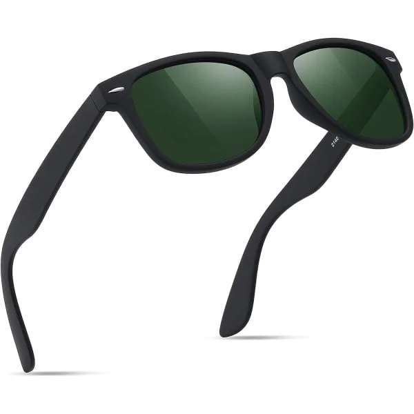 Men's Sunglasses Polarized Sunglasses for Men and Women, Black Retro Sunglasses for Driving, Fishing, UV Protection