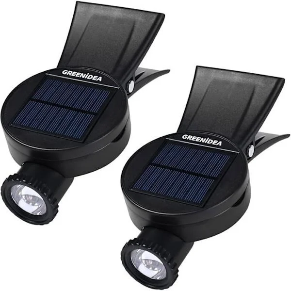Pakke solcelle spotlights LED hage lys vanntett utendørs lys for gjerde terrasse garasje YYV