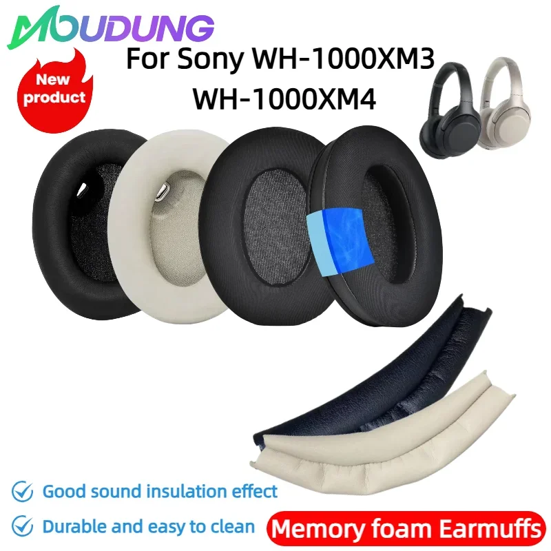 AliExpress - MOUDUNG remplacement oreillettes bandeau pour Sony WH-1000XM3 WH-1000XM4 casque oreillettes casque en cuir manchon écouteur antibruit