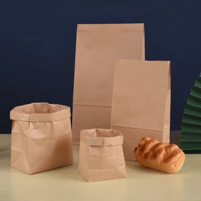 AliExpress - 10/30/50/100 stücke Kraft Papier Tasche Geschenk Taschen Einkaufstasche Verpackung Keks Süßigkeiten Lebensmittel Cookie Brot Snacks 