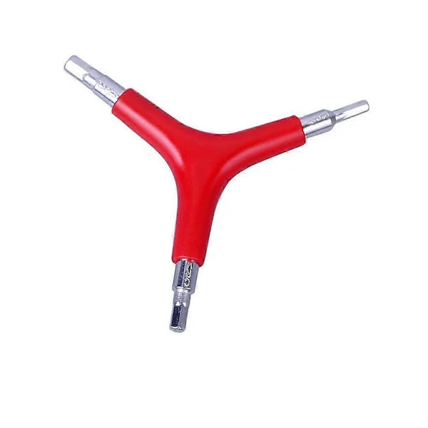 Sykkel 3-veis Y-håndtak sekskant pipe Trigeminal skiftenøkkel 4mm 5mm 6mm Y-type pipe skiftenøkkel reparasjonsverktøy [D]