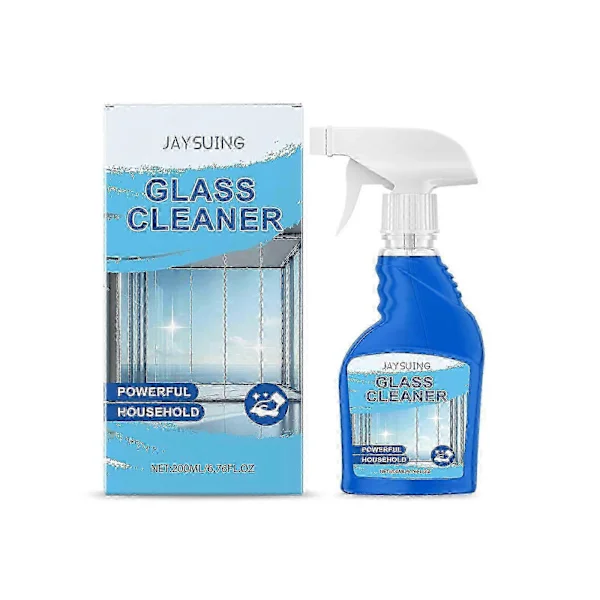 200 ml streckfri glasrengöring, snabbtorkande formula som tar bort smuts och olja för fönsterglas, långvarig ljus kristallklar effekt för daglig 