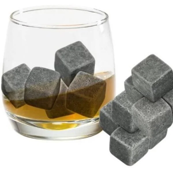 BAC A GLACON Fablcrew Sæt af 9 Whiskysten i Granit Genanvendelige Isterninger Steatit Kølere B762