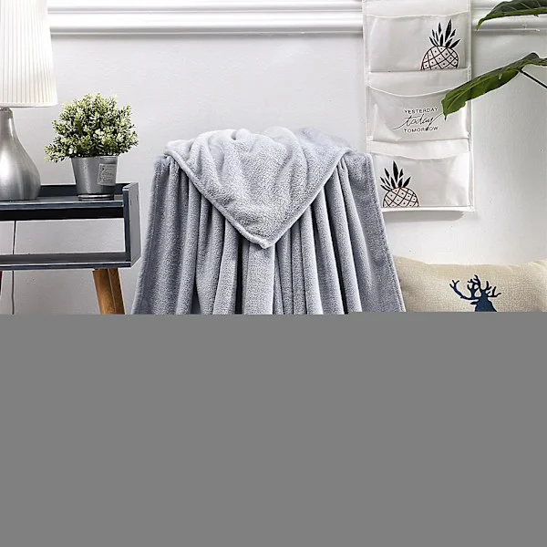 Falsk Pels Fleece Tæppe Stor Sofa Mink Sengestøtte Blød Varmt Dobbelt & King Størrelse Fk[C]