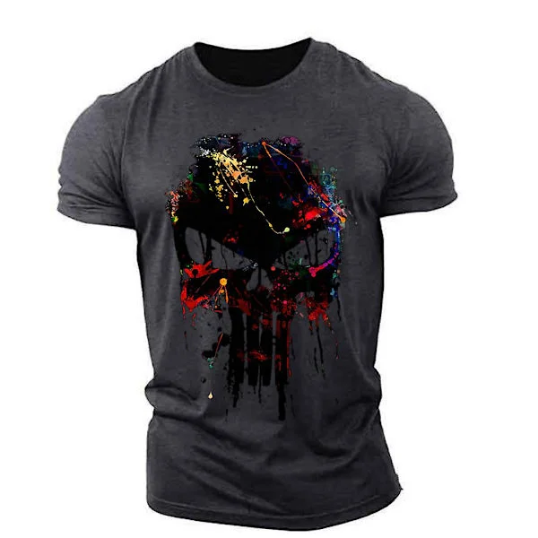 Vintage T-shirts för män 3d Vinking printed Street Retro Sparta Kortärmade Hip Hop-tröjor Oversized t-shirt Man Lösa kläder Z