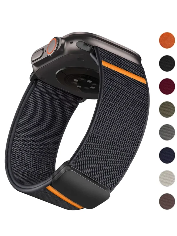 AliExpress - Bracelet en nylon magnétique pour Apple Watch Band Ultra 2 49mm 45mm 41mm Bracelet Iwatch Series 10 9 8 7 6 SE 5 4 3 38 46 42mm 44mm 40mm