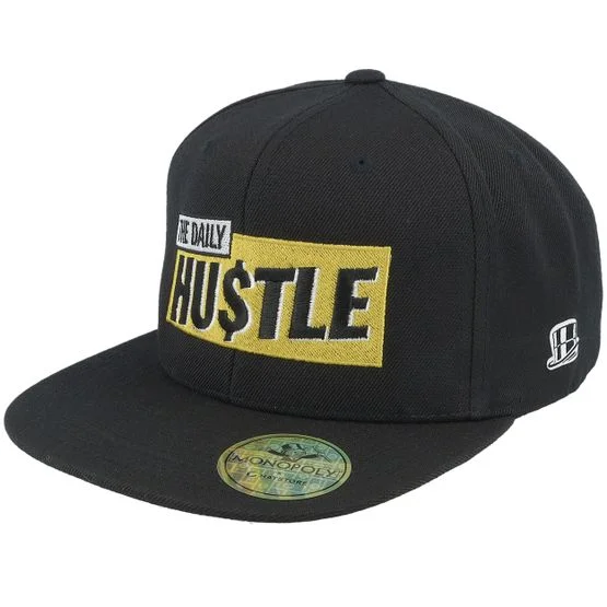 Monopoly - "The Daily Hustle Hat Black Snapback " Snapback Black Cap - @ Hatstore