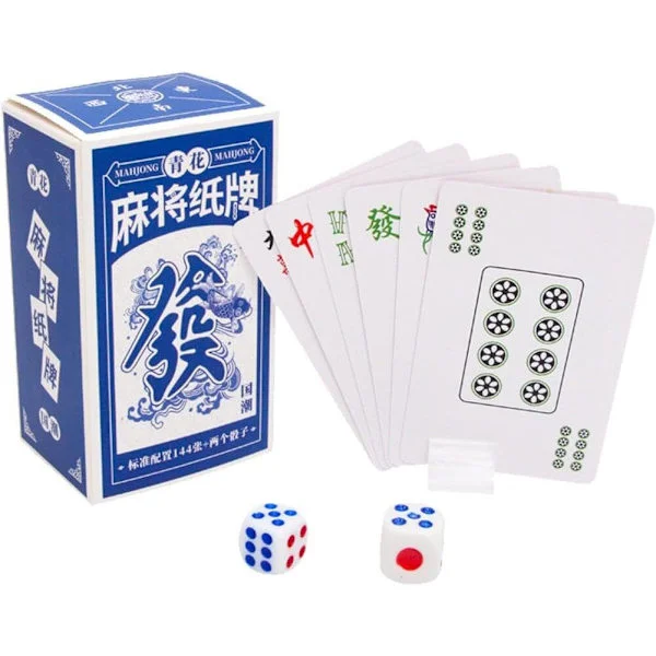 Mahjong-pelikorttisetti, perinteiset kiinalaiset Mahjong-kortit, kannettavat Mahjong-pokerikortit, viihderekvisiitta -