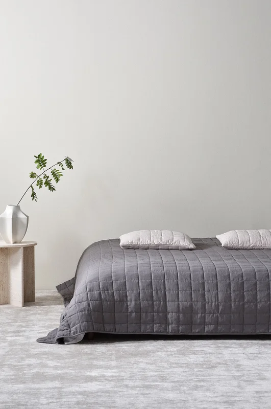 Jotex - Bedspread Sprei Donkergrijs Donkergrijs - Jara - Koop Sprei eenpersoonsbed bij Jotex