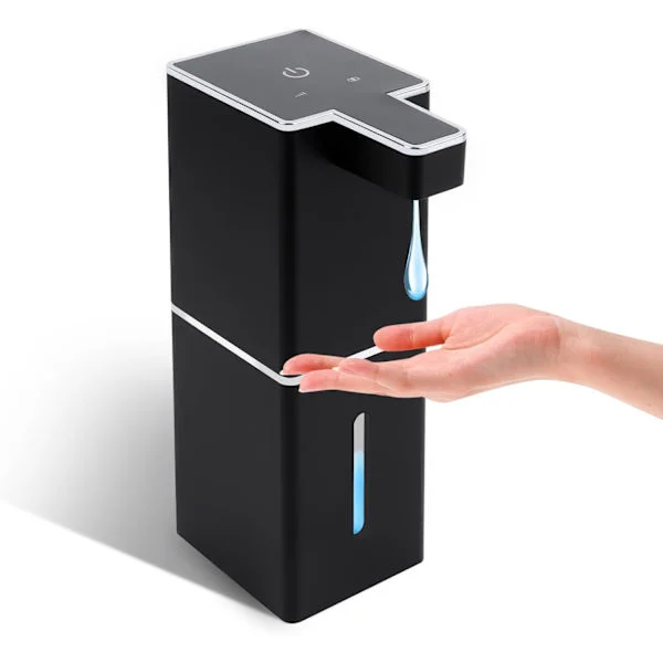 380 ml Automatisk Såpedispenser Veggmontert, USB C Oppladbar Såpedispenser Vegg, Berøringsfri Såpedispenser