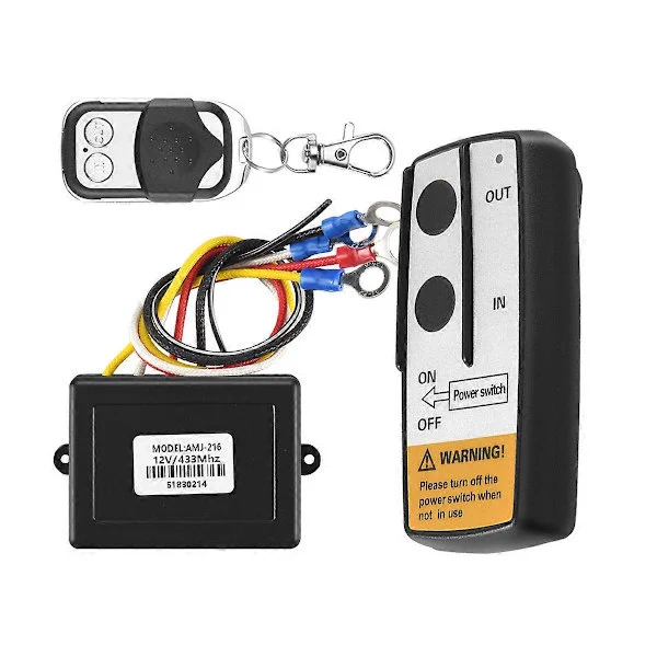 12V 12Volt 15m Vinsch Trådlös Fjärrkontroll Set för Lastbil ATV Warn Ramsey [C]