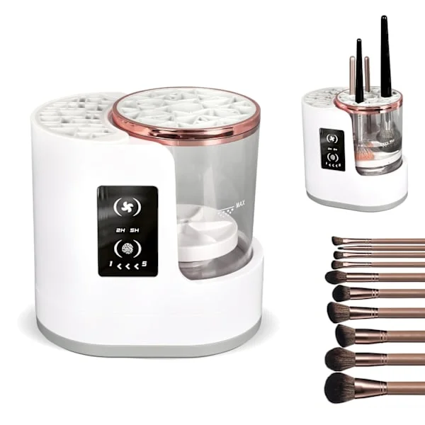 2025 Latest Model Electric Makeup Brush Cleaner, Makeup Brush Cleaning Machine with Drying Function, 2-in-1 Makeup Brush