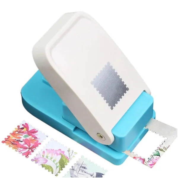 Stamp-Shaped Hole Punch - Paper Cutter Square Hole Rectangular for Crafts, Label Cutter, Scrapbooking and Card Making_yu
