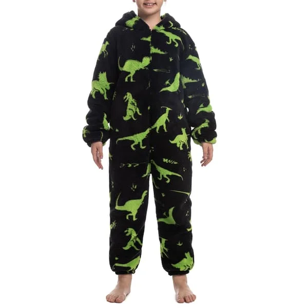 Lasten fleece-haalari, vetoketjullinen unisex-kuviopainettu hupullinen haalari, yöasut pojille ja tytöille, tyyppi 4, 130