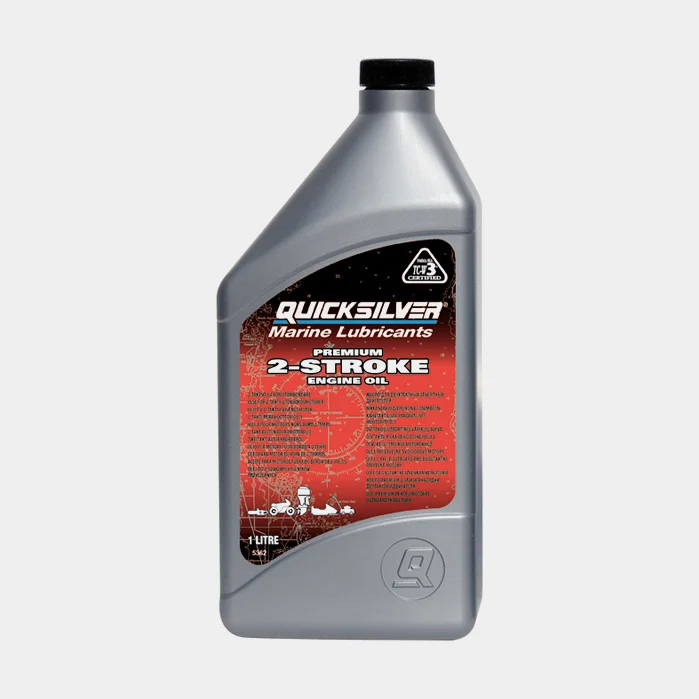 Huile minérale pour hors-bord 2-temps Quicksilver Premium 2-Stroke Engine Oil, NMMA TC-W3, 1 litre