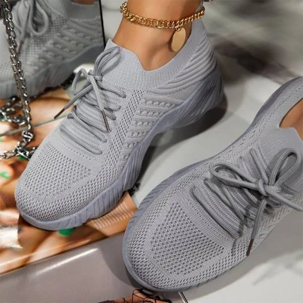 Dame sneakers løbesko snørebånd fitness sportssko grå grå 38 grå