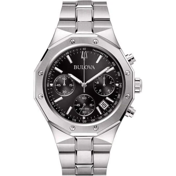 Klocka - Silverstålle - Bulova - 96B410